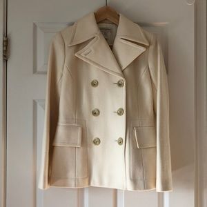 Banana Republic Factory Cream pea coat